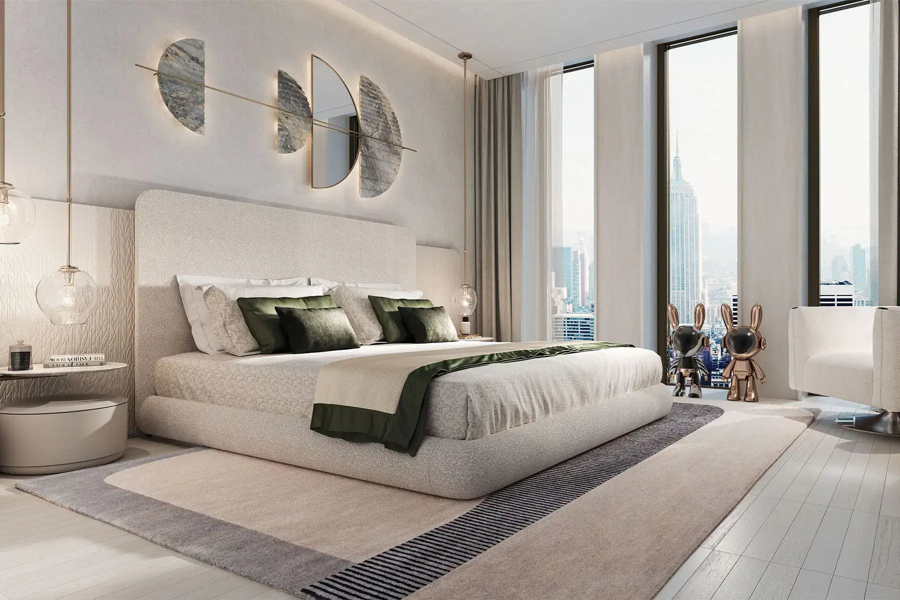 Luxury Penthouse Showroom Interior Design - AI Art